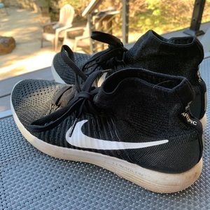 Black Nike running shoes